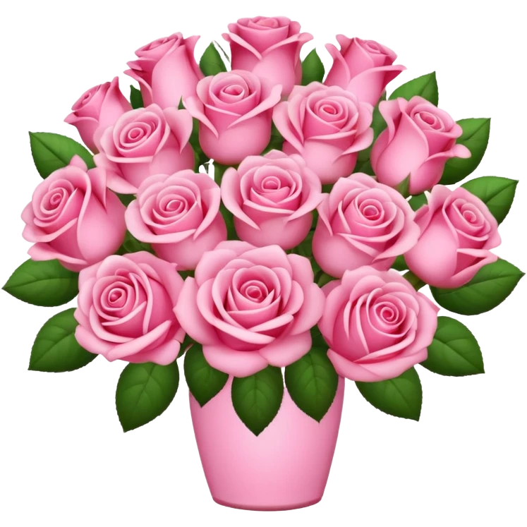 Huge pink flower bouquet with different flowers and pink tones and roses emoji