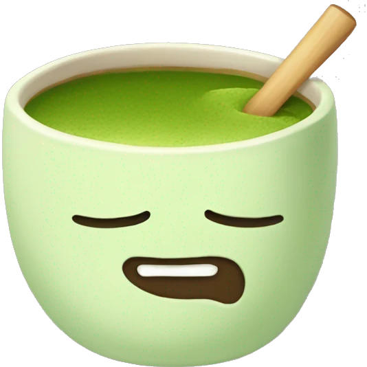 Puedes crear una taza de matcha emoji