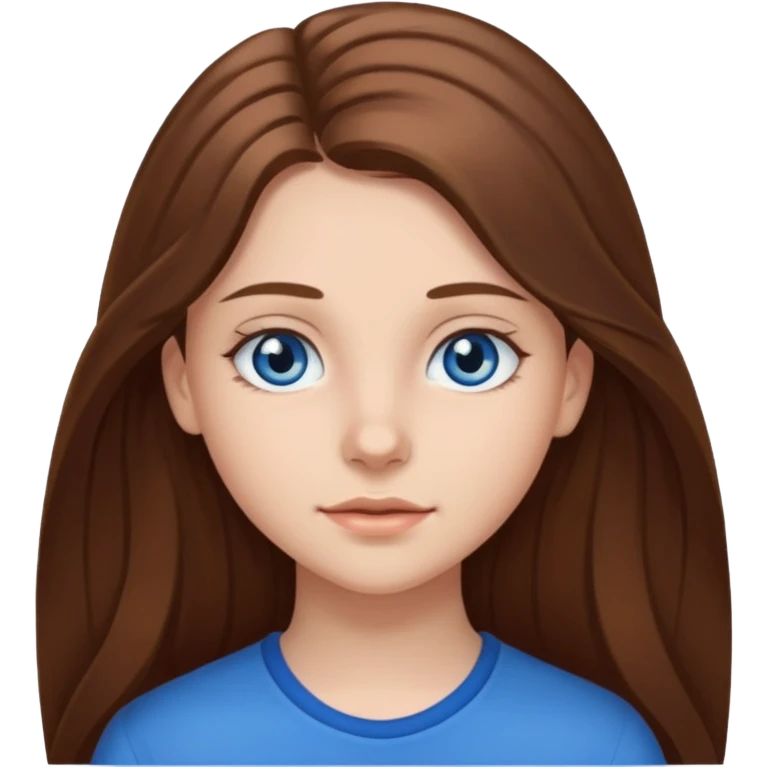 Дівчина з простими довгим волоссям 15 років волосся коричневе emoji