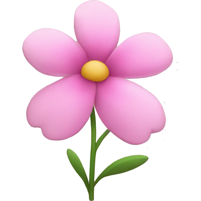 simple pink flowers with petals emoji