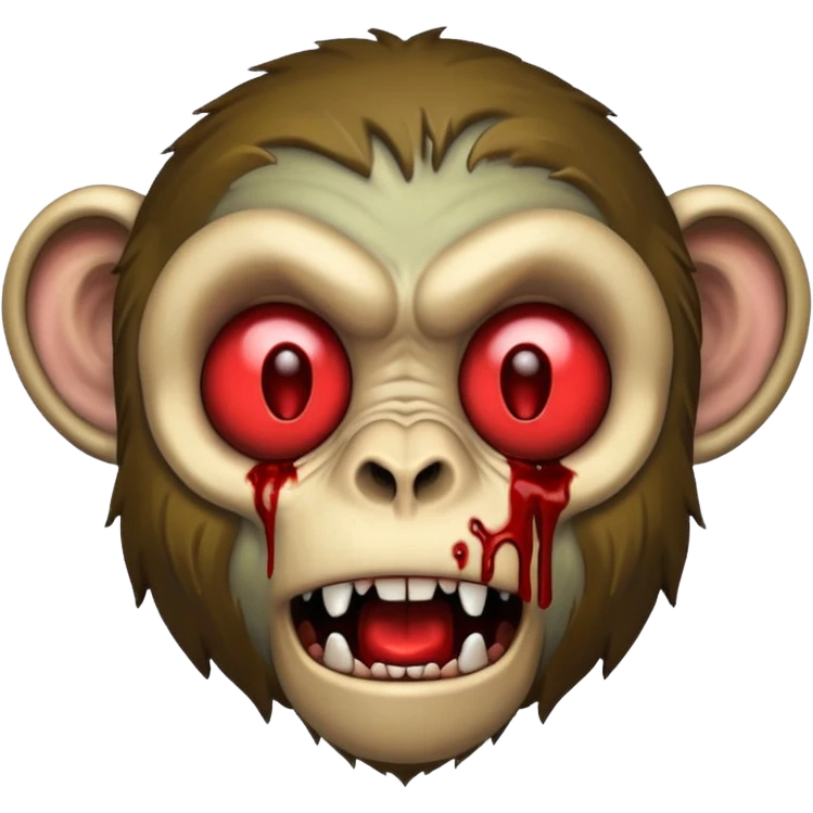 Zombie monkey face  emoji