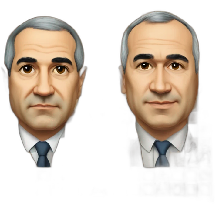 Garry Kasparov vs Anatoly Karpov with a board between them emoji