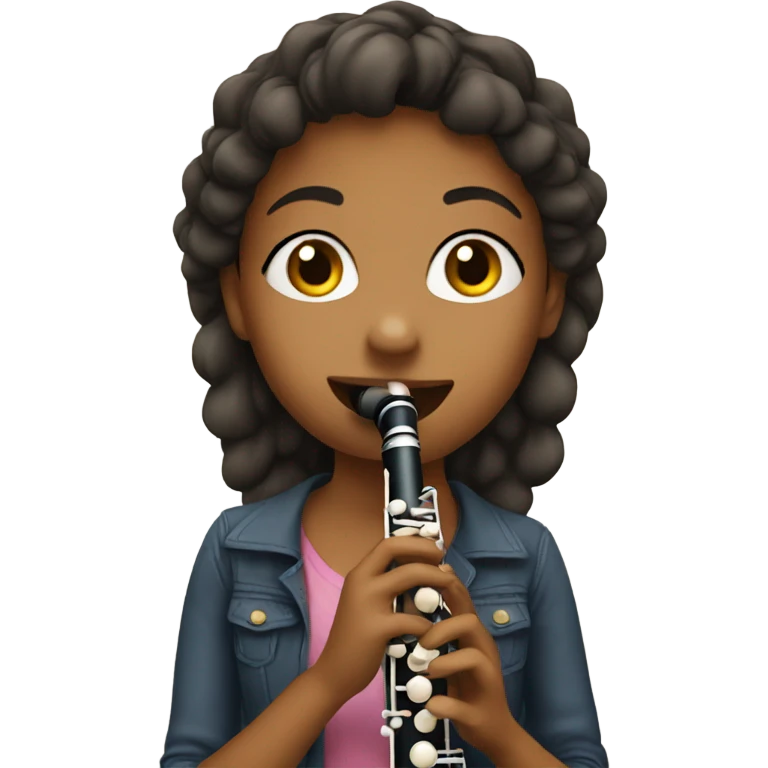 a girl playing clarinet emoji