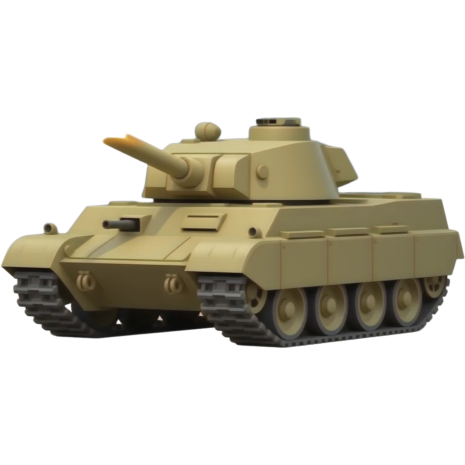 Tanque de guerra disparando y humo detrás emoji