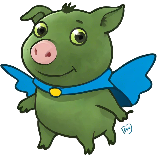 a flying toy pig emoji
