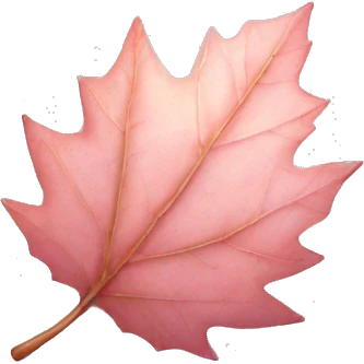 Light pink autumn leaf emoji
