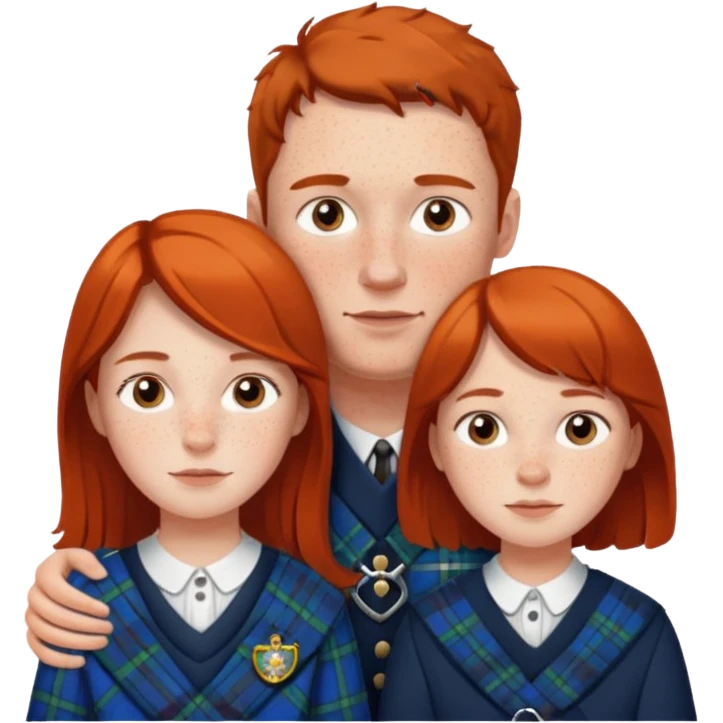 scottish family with son and daughter emoji
