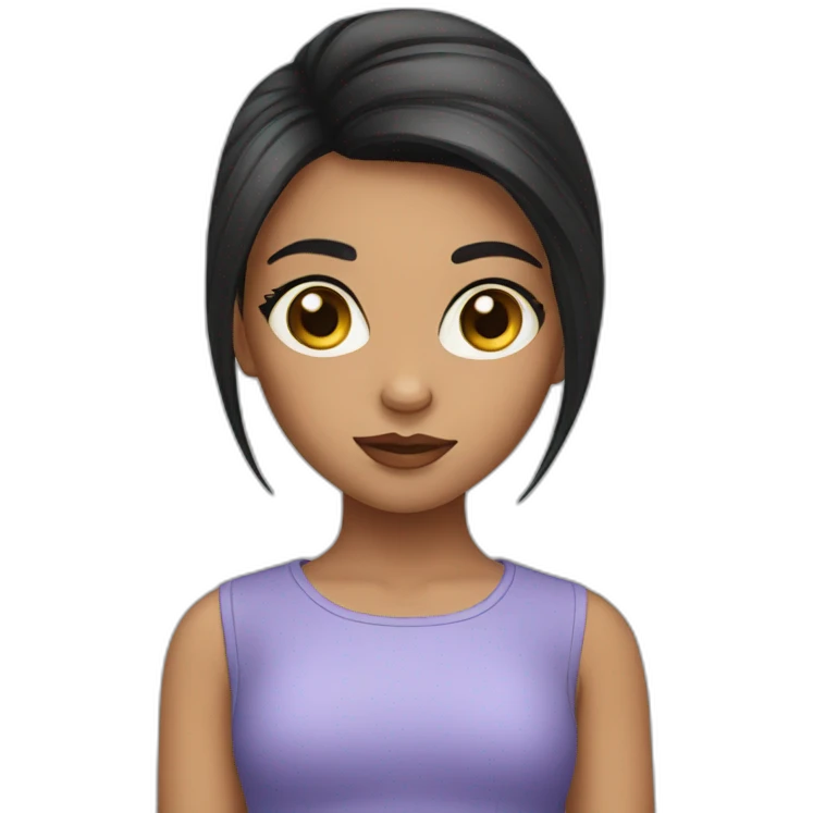 girl with cat eye emoji