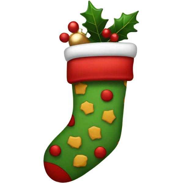 Christmas stocking emoji