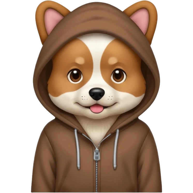 Dog with a hoodie emoji
