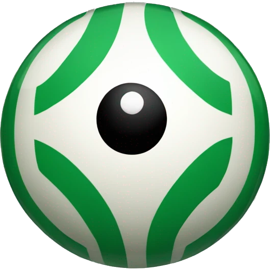 Green striped 8 ball emoji