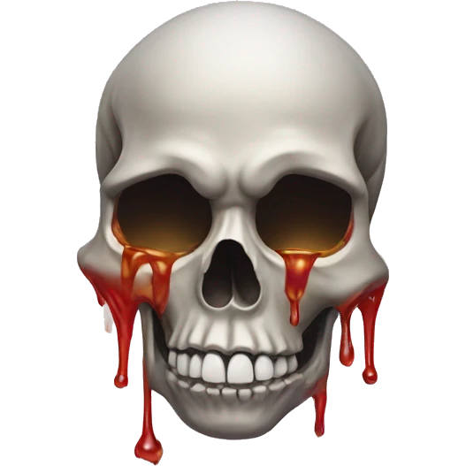 Melting skull emoji