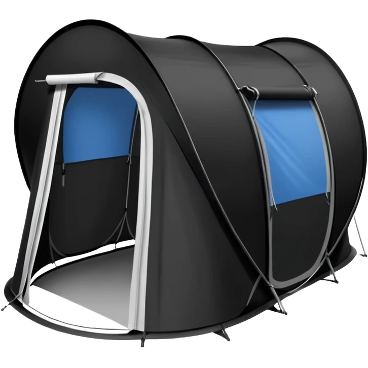 Tall Oval Narrow Pop up tent black emoji