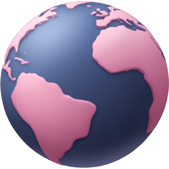 Pink earth  emoji