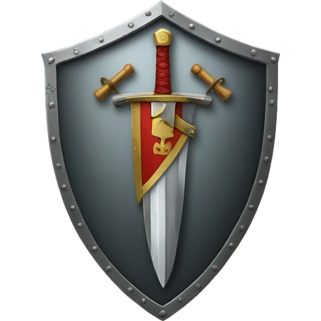 Sword on the background of a shield emoji