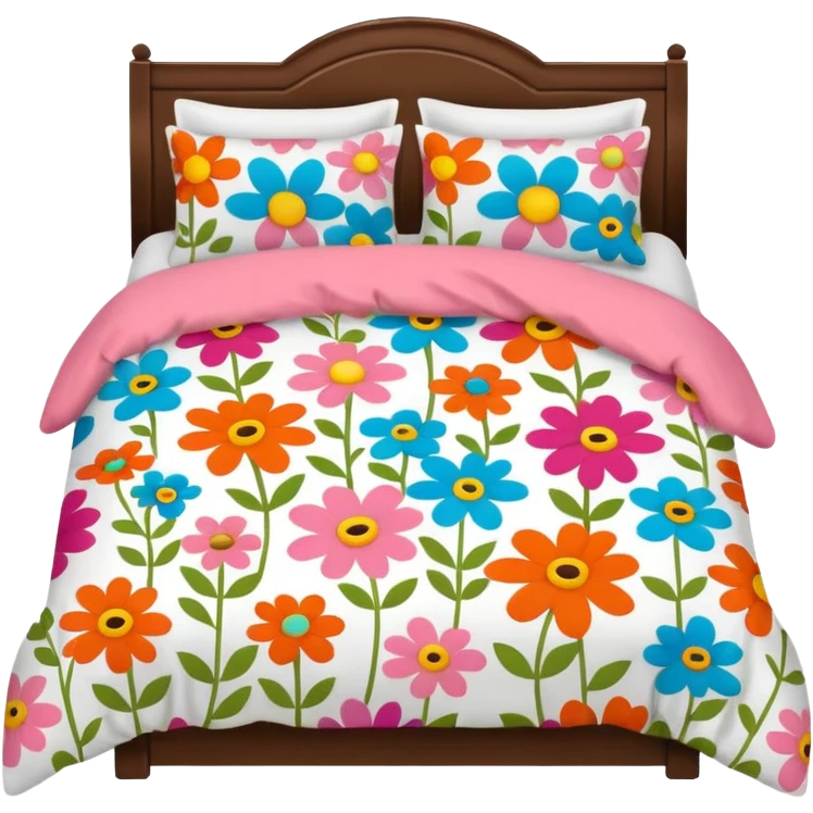 Colorful floral bedding  emoji
