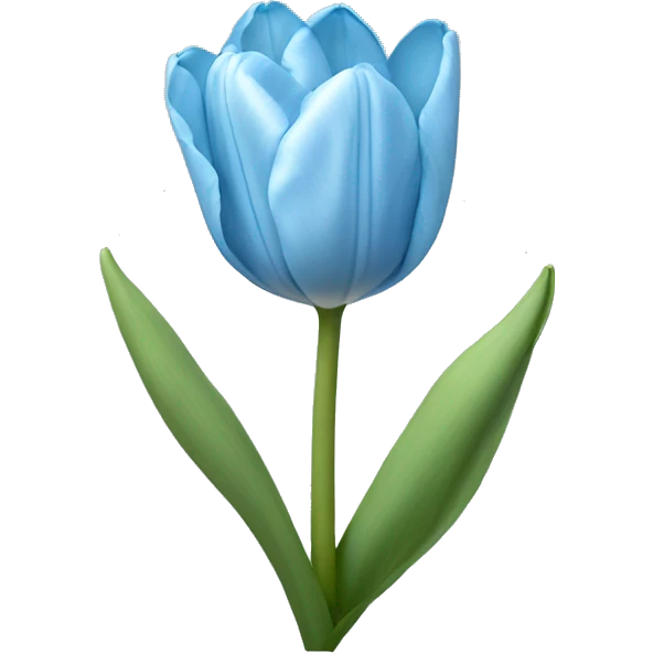 light blue tulip emoji