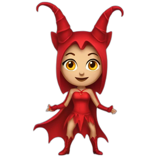 Halloween costume diablesse emoji