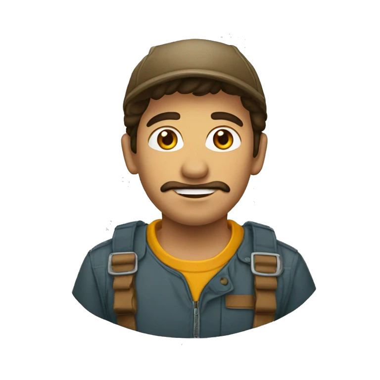 Hombre joven carpintero emoji