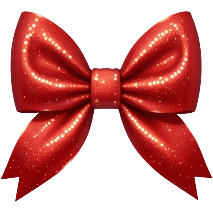 red glitter bow emoji