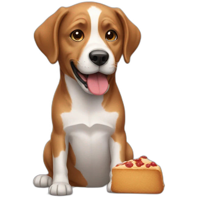 meet eating dog emoji