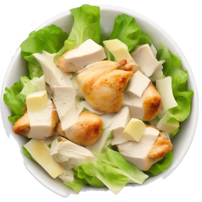 chicken Caesar salad in a bowl  emoji