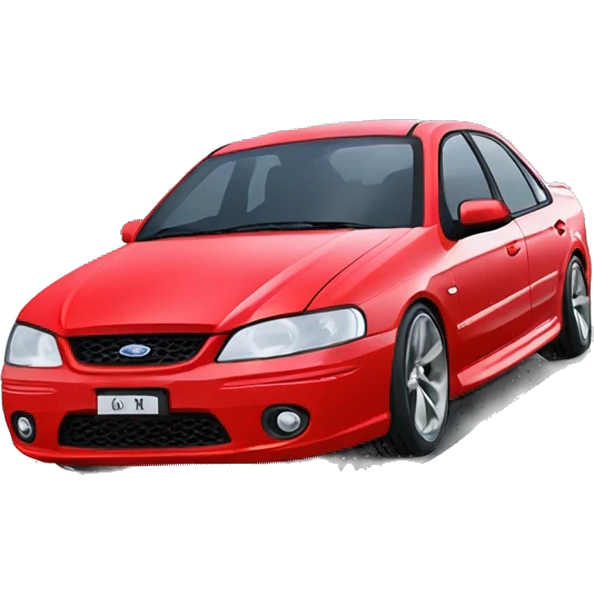 Red ford falcon bf xr6 turbo with visible front mounted intercooler  emoji