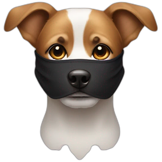 Chien avec un masque  emoji