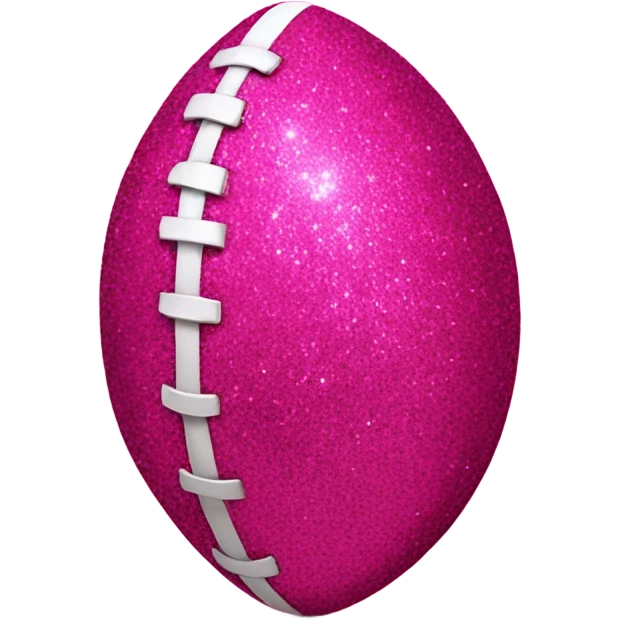 Hot pink glitter football with glitter  emoji