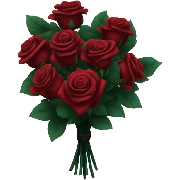 Bouquet of dark red roses gothic emoji