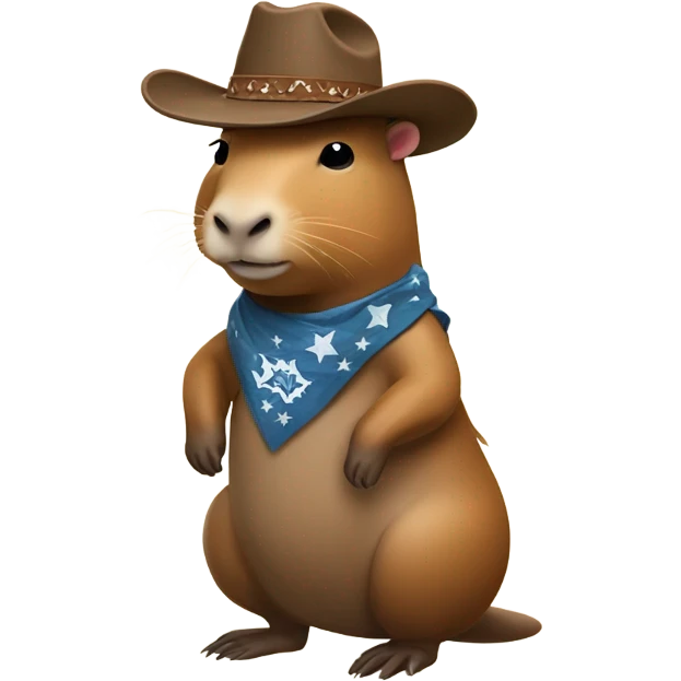 full body capybara cowboy emoji