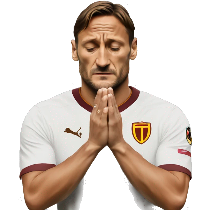 Francesco Totti praying with joined hands emoji