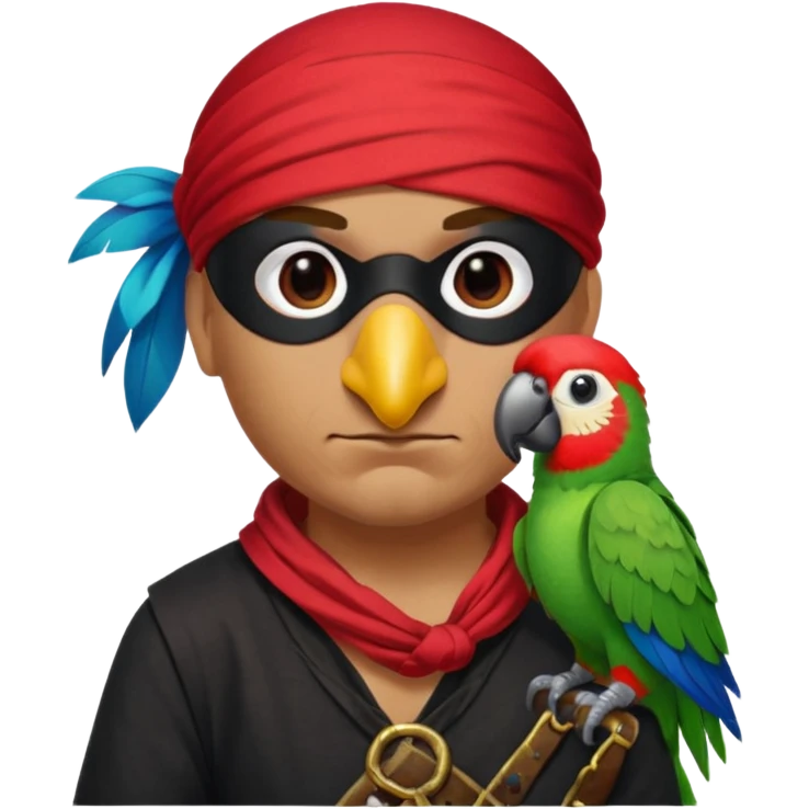 pirate and parrot emoji