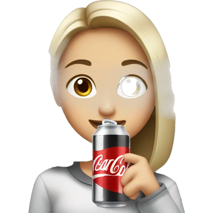 girl drinking diet coke  emoji