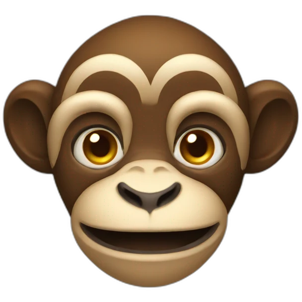 Read headed monkey emoji