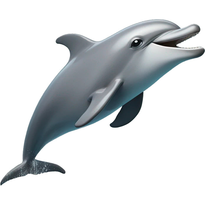 dolphin jumping in waves that looks happy  emoji