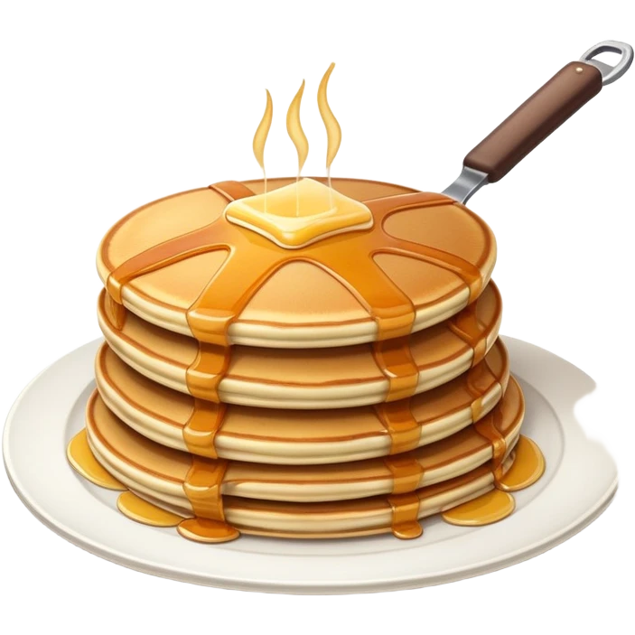 Plate of pancakes and hot link  emoji