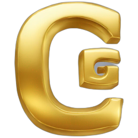 gold and diamond letter G emoji