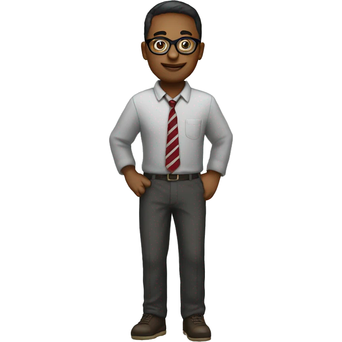 Stanford nerd with glasses. full body including legs emoji