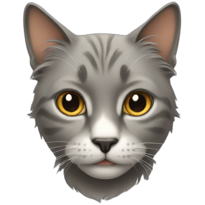 Cat with hair emoji