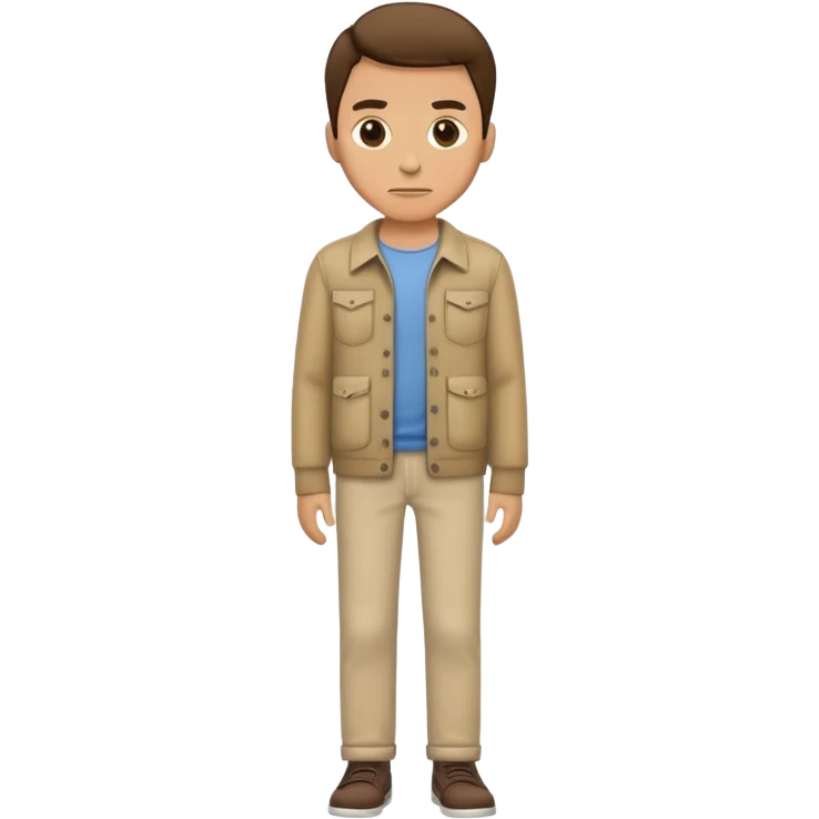 man with empty, turned-out pockets, frontal view emoji