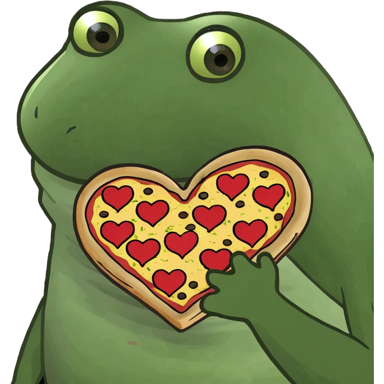 una pizza con forma de corazón  emoji