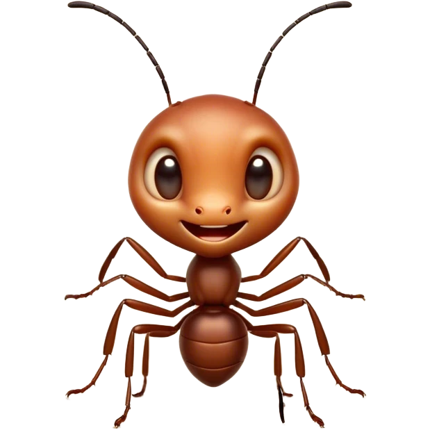 Cinematic Cheeky Ant Portrait Emoji, Head tilted dramatically with an exaggeratedly shocked expression, featuring a diminutive, agile body with wide, comically expressive eyes full of playful disbelief and subtly animated antennae, Simplified yet hilariously expressive features, highly detailed, glowing with a slightly sassy earthy glow, high shine, dramatic yet playful, stylized with an air of cheeky insect mischief, soft glowing outline, capturing the essence of a meme-worthy ant that looks ready to scurry its way into viral fame! emoji