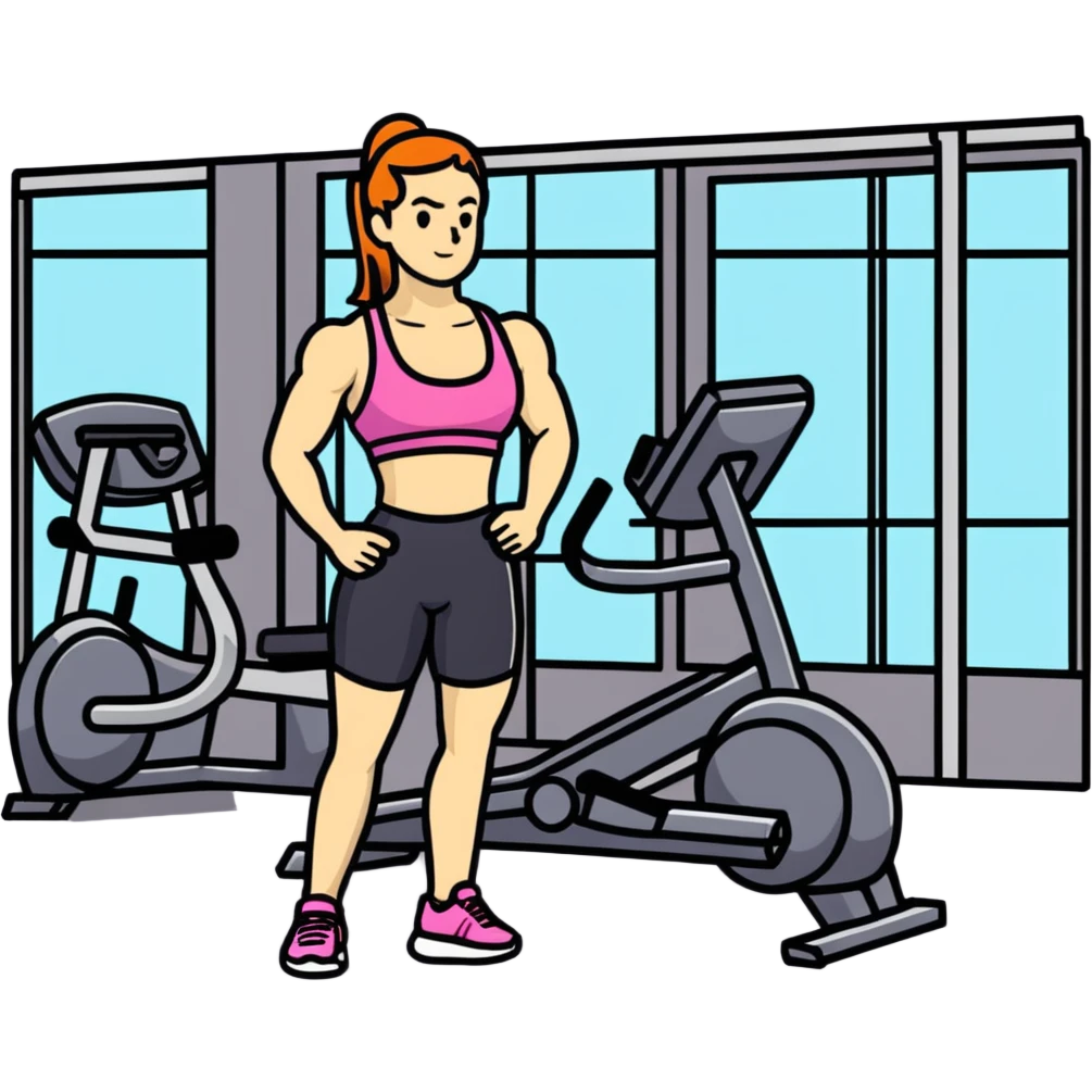 Mujer en el gym emoji