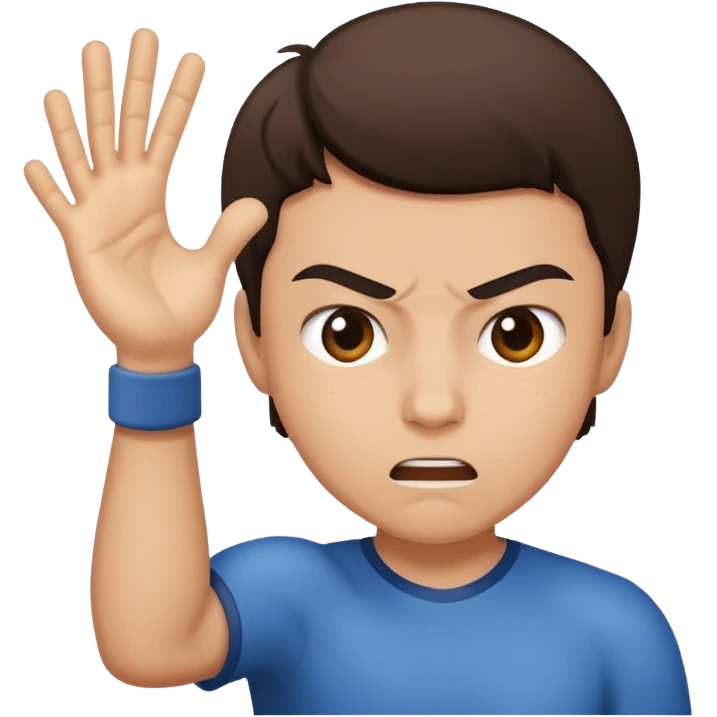 L emoticon deve  tirare uno schiaffo al rovescio  emoji