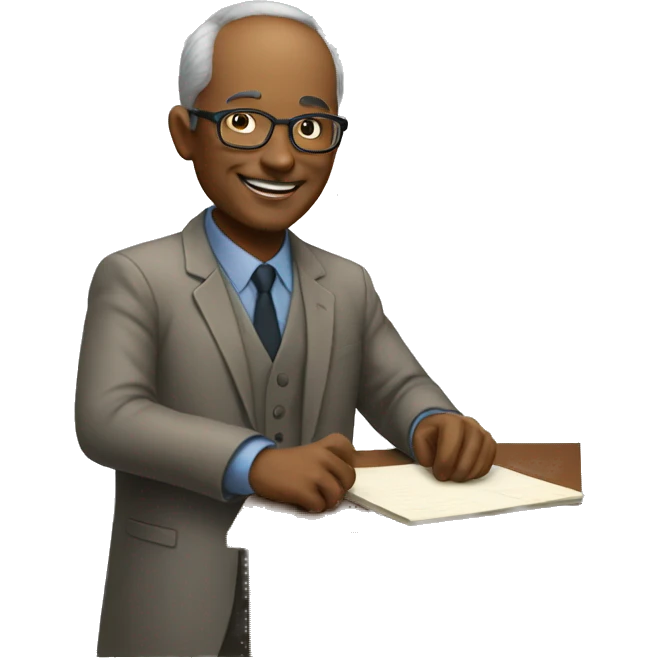 Professor greeting ho emoji