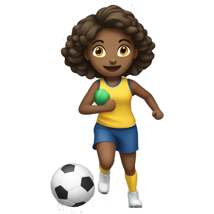 menina jogando bola emoji