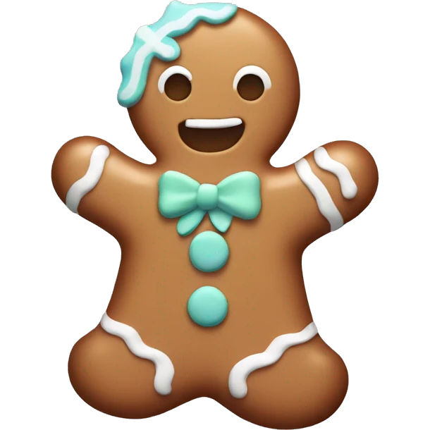 Pastel gingerbread man emoji