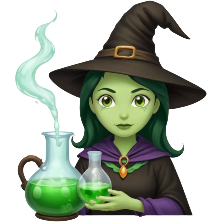 green witch cooking potion emoji