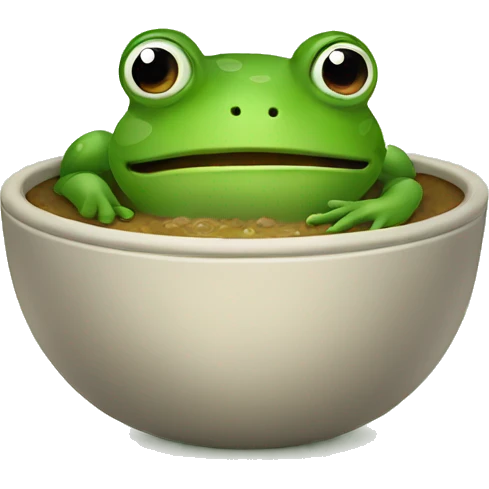 Frog in a bowl emoji